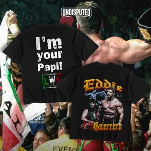 UNDISPUTED Eddie Guerrero I'm Your Papi Heavy Cotton Shirt WWE LWO Tshirt Lucha Wrestling Libre Fan Apparel Menswear Direct-to-garment Breathable Printing