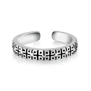 925 Silver Narrow Art Deco Engraved Ring, Adjustable Vintage Ring, Art Deco Engraved Ring, Vintage Ring, Dainty Ring, Stackable Rings, Oxidize Ring