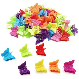 50 Butterfly Hair Clips Claw Barrettes, Assorted Color Mini Jaw Clip Hairpin Accessories For Women And Girls Pcs Clips, Cute Clamps Hairpins Women, Girls, Kids, Baby, Random