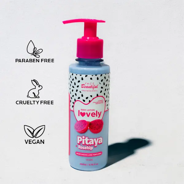 Face Beautiful Brazilian Pitaya Body Lotion - Lightweight, Hydrating, Fast-Absorbing Daily Moisturizer for All Skin Types, Non-Sticky, Delicately Fragranced, 200 ml / 6.76 fl oz
