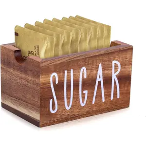 Sugar Packet Holder Caddy Container Dispenser Organizer for Coffee Bar Table Office Hotel Restaurant