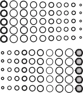 PWACCS High Pressure Washer O Ring Kit, Replacement Rubber Ring for Power Washer, General for Pump, Coupler, Adapter, Hose, Gun and Nozzle, 100 Pieces