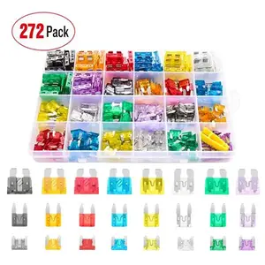 Nilight 272Pcs Standard & Low Profile Mini Blade Fuse Assortment Kit