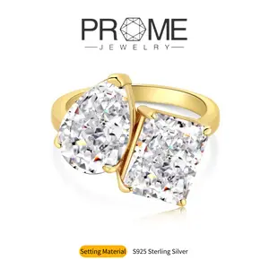 (SR052)Sterling Silver Teardrop Ice Flower Cut Ring Elegant and Unique, Perfect Gift for Women's Daily Wear