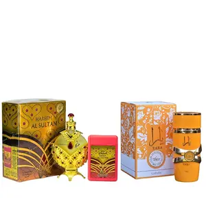Lattafa Hareem Al Sultan Oil & Yara Tous Bundle - 3.4 oz Alcohol-Based EDP Bottle, 1.1 oz Oil - Bergamot, Tangerine, Coconut, Mango - Amber Floral, Floral Rose Fragrances - For Day/Night Women's Fragrance