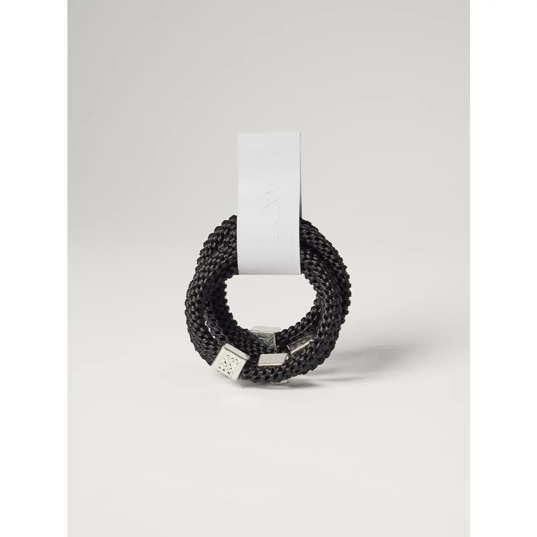 Luxy Silver Gravity Defying Hair Ties - Black (Set of 5)