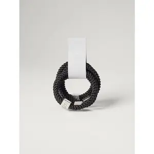 Luxy Silver Gravity Defying Hair Ties - Black (Set of 5)