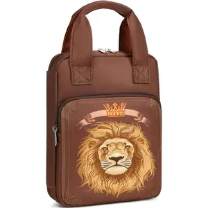 Bible Cover for Boys Kids Bible Carrying Case Church Bag Bible Protective with Zippered Pocket Lion