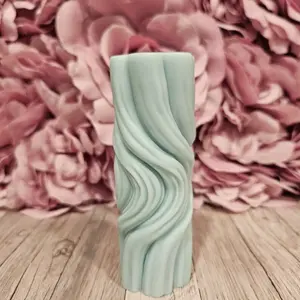 Cokab LLC Column Pillar Candles- Decorative Modern Geometric Funky Figure Candle- Striped Candles- Sculpural Candle- Rebbed-Cylendric Candle Fragrance Homemade