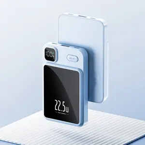 10000mAh Magnetic Wireless Power Bank, 22.5W Super Fast Charging Power Bank, Portable Mobile Power for USB-C Android & iPhone Devices