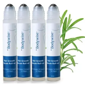 Limited time!【Buy two get two free】Be Bodywise Advanced Hair Density Roll-On Serum 25 ml | 5% Saw Palmetto, 3% Rosemary, 1% Caffeine Herbasome &amp; 3% Fenugreek | Scalp Serum for Reduced Hair Fall | Men &amp; Women