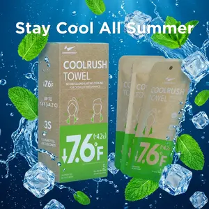 CoolRush Cooling Towel, Instant Cold Neck Wrap for Hot Weather, Cooling Body Wipe, Chilly Rag For Sports, Yoga, Workout, Gym, Running, Travel, Beach, Camping, Hiking & Outdoor Activities, 27 x 9 inches