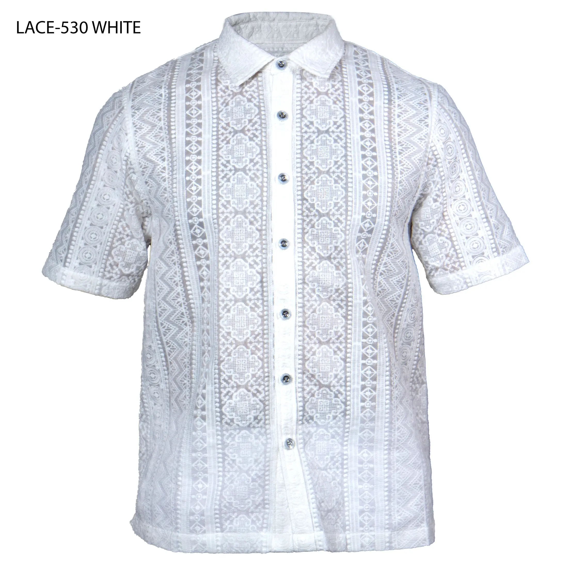 Prestige LACE-530 White Lace Shirt
