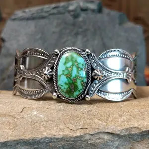 Sonoran Gold Turquoise Cuff by Murphy Platero GJ-BRC-0031