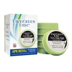 360 Stand EarTech ET-DCU-DISC Desiccant Refill Pack, Moisture Proof Design Dry Caddy UV Dry Caddy Refill Kit, Pack of 6, Household Mold & Damp Proofing Home Care Supply