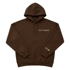 Roman Numeral Embroidered Matching T-shirt/ Sweatshirt/ Hoodie, Custom Initials With Heart Sleeve Jumper, Boyfriend Gift, Custom Anniversary Date Couple, Unisex Crew Neck Pullover for Men Women