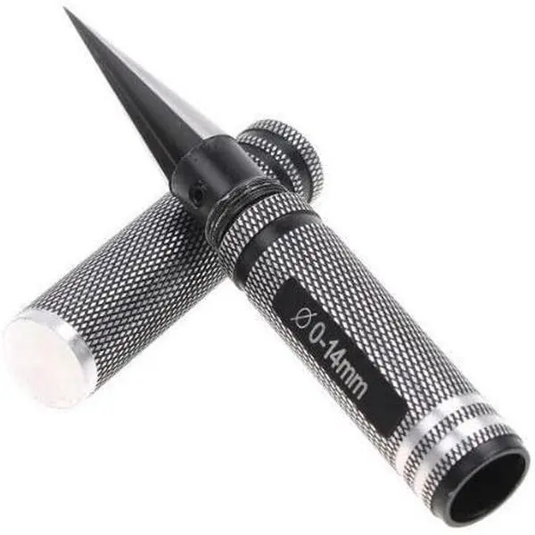 0-14mm Aluminum Alloy Expanding Hole Puncher Opener Reamer Tools with Protective Sleeve for RC Car Truck Body Shell Connector,Black