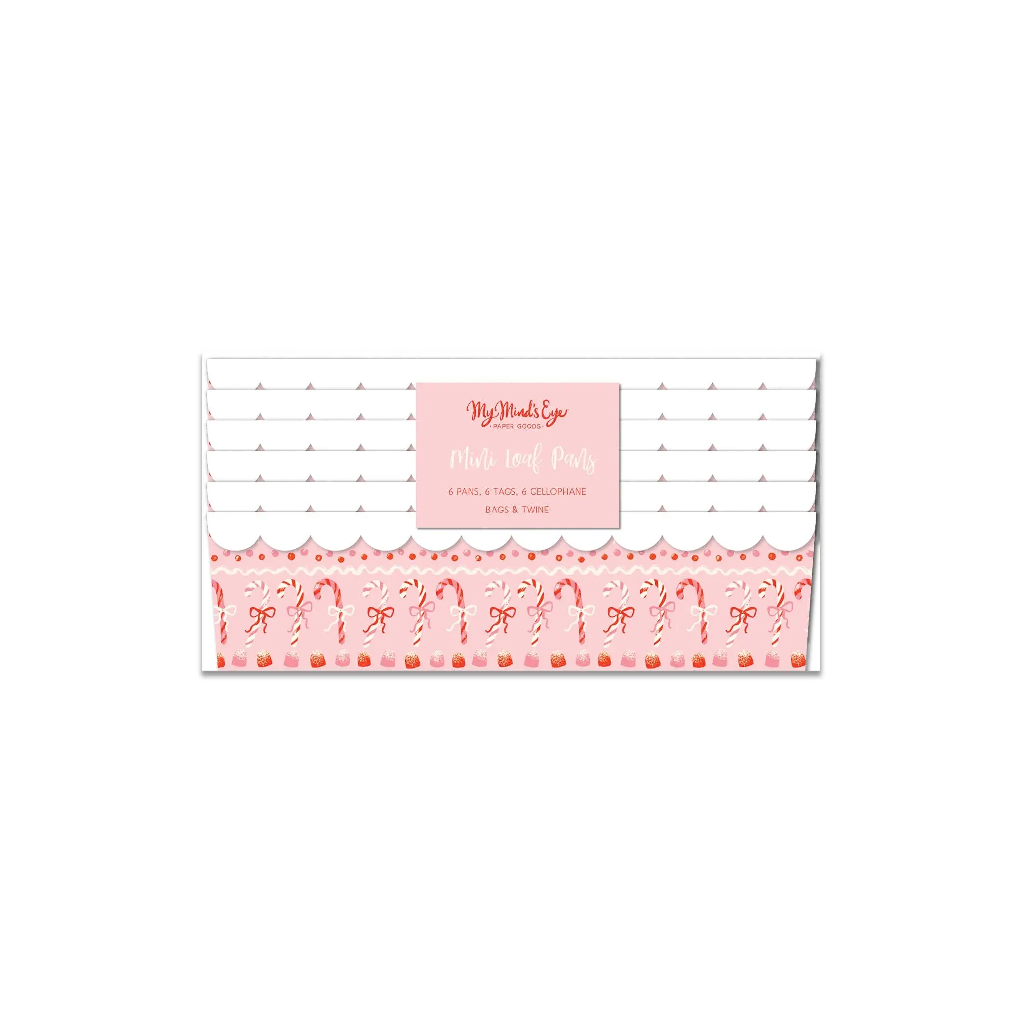 Pink Candy Canes Loaf Pan Set