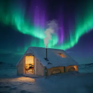 SENLEETO 129sq ft Inflatable Cabin Tent for 8-10 People | Waterproof 4-Season Family Air Tent with Stove Jack Lightweight Canopy Shelter Glamping Tent Easy Setup Tent