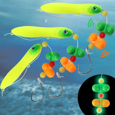 3PCS Rattling Catfish Float Rigs - Santee Rig Fishing Supplies with Spoon Lures, Big Catfish Tackle Setup for Bank Fishing