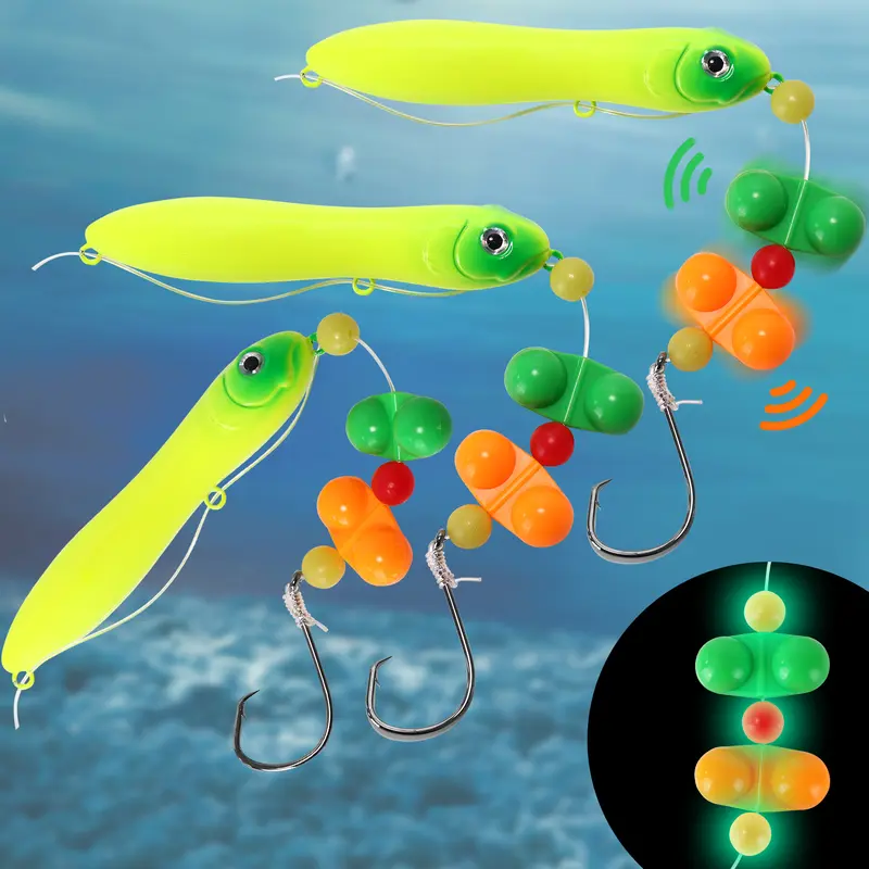 3PCS Rattling Catfish Float Rigs - Santee Rig Fishing Supplies with Spoon Lures, Big Catfish Tackle Setup for Bank Fishing