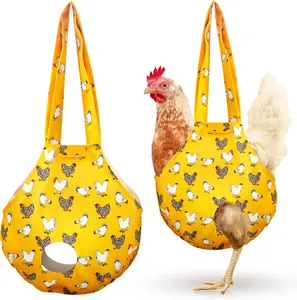 2 Pack Chicken Holder Bag, Chicken Carrier Sling Catching Hand Bag Hen Sling with Handle Farm Supplies for Hen Rooster Transport Traveling Hiking Driving(13.5 x 13.5 Inch)