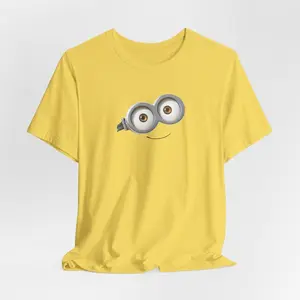 Fun Bob Minion Graphic Tee, Cartoon Character Shirt, Despicable Me Movie Theme Top, Cute Yellow Minion T-shirt, Kids and Adults Unisex Tee,
