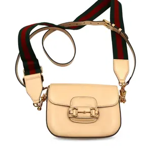Pre-owned GUCCI leather Shoulder Bags Azalea Calfskin Web Mini Horsebit Shoulder Bag (AP154679)