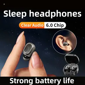 Wireless in-ear earbuds, sleep headphones for side sleeping, mini design for painless wear, noise reduction, high‑fidelity sound quality, bass loop effect, touch controls, long battery life, compatible with smartphones spring deal blocking fathersdaygifti