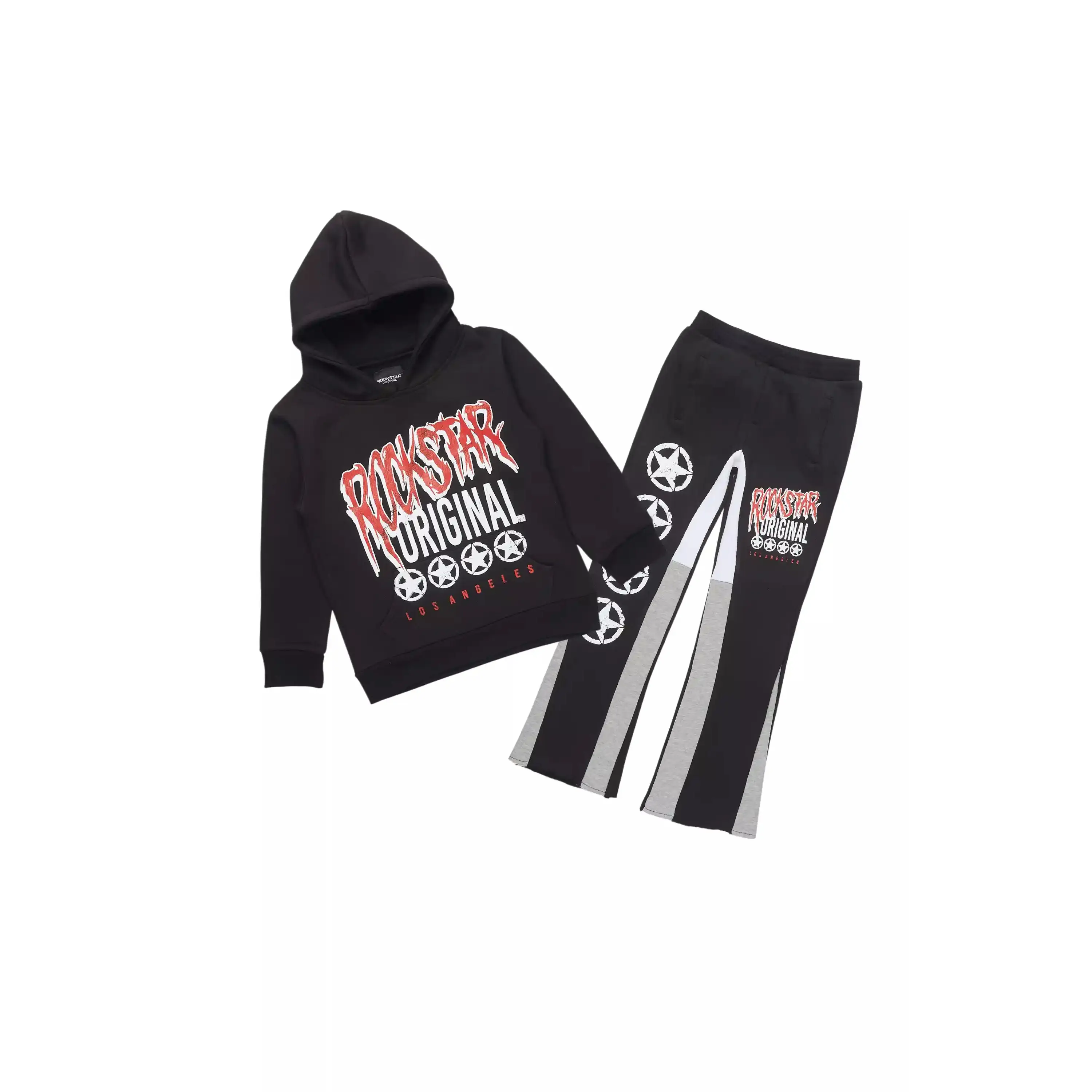Boys Wizzurd Black/Grey Stacked Flare Track Set