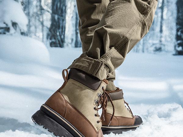 Bruno Marcs Men's Fur Lined Insulated Snow Boots