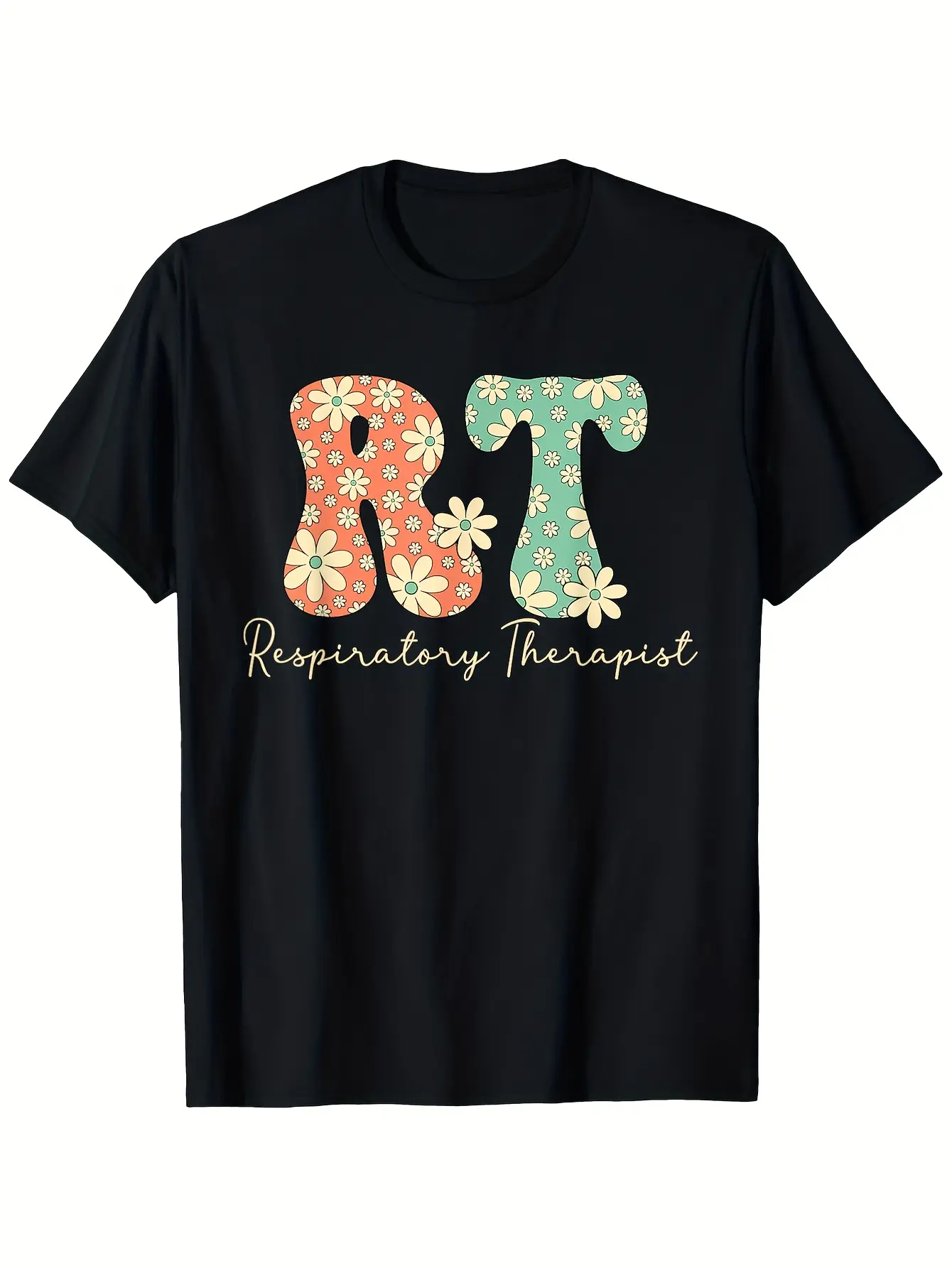 RT Respiratory Therapy Therapist Funny RT Care Flo unisex soft cotton short sleeve t shirt, vintage graphic casual tee for men women teens, perfect birthday holiday gift for camping travel gym daily street  wear