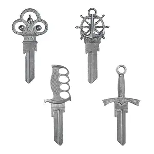 House Key Key Shapes 4 Pack: Forged