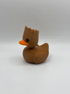 Tree Hero Duck Figurine - 3D Printed Collectible for Nature and Superhero Fans with Wooden Charm and High-Quality Print for Decor and Ornaments