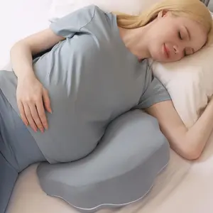 Pregnancy Pillow – Maternity Body Pillow for Sleeping- Multifunctional Pregnancy Wedge Pillow for Back, Belly, Pain Relief, for Pregnant,Travel,Grey