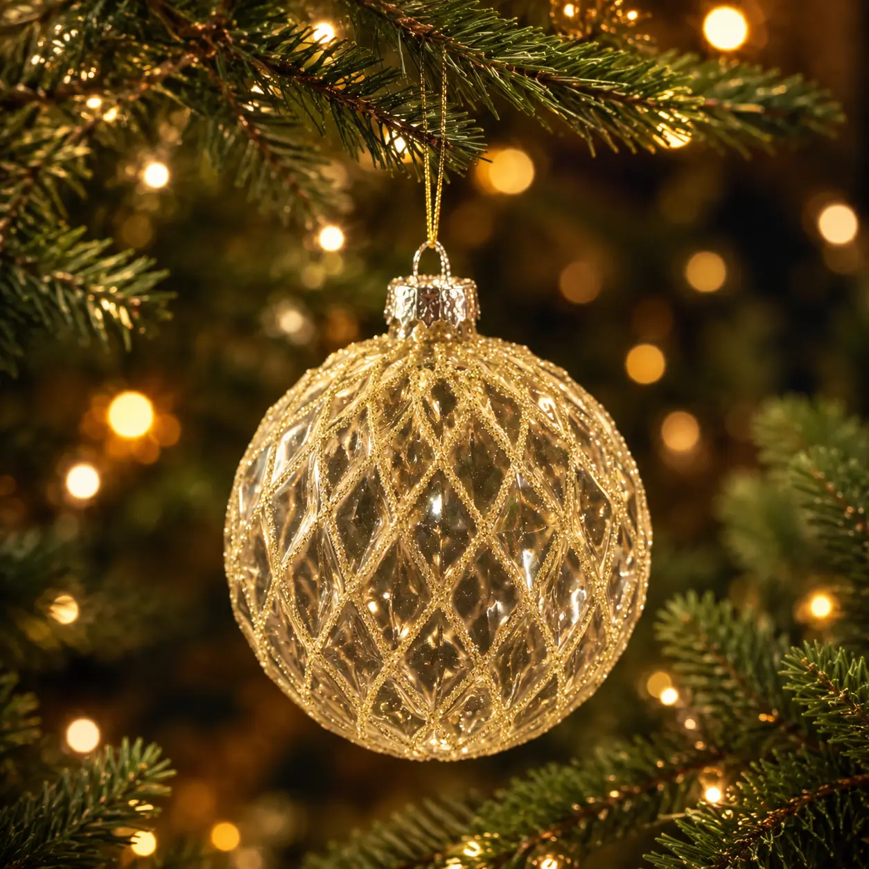 Glass Ornament - Diamond Sphere