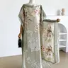 Fashionable Floral Print Shawl Set, Elegant Fitted Scarf for Women, Sun Protection Beachwear, All-Seasons Accessory, Floral Pattern Shawl