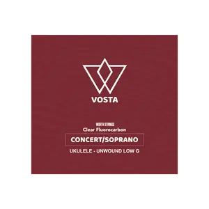 Worth Clear by Vosta Fluorocarbon Soprano/Concert Ukulele Strings - Unwound Low G