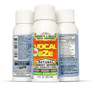 Vocal Eze 2oz. Sipper or Refill for Throat Spray | Relieve Sore, Hoarse, Fatigue, Dryness | Herbal and Natural Ingredients (No Sprayer)