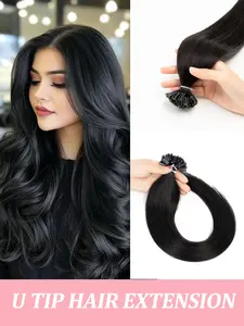 U Tip Hair Extensions, Human Hair Fusion Extensions,  12-22inch Hair Extensions Straight Human Hair for Women,Easy to Install,Seamless, Natural Straight Hair Texture Natural Hair Look
