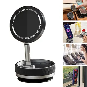 Suction Cup Magnetic Phone Holder, Suitable for Strong Vacuum Grip on Cars, Mirrors, and Desks, Can Rotate 360 °, Compatible with All Mobile Devices, Suction Cup Bracket