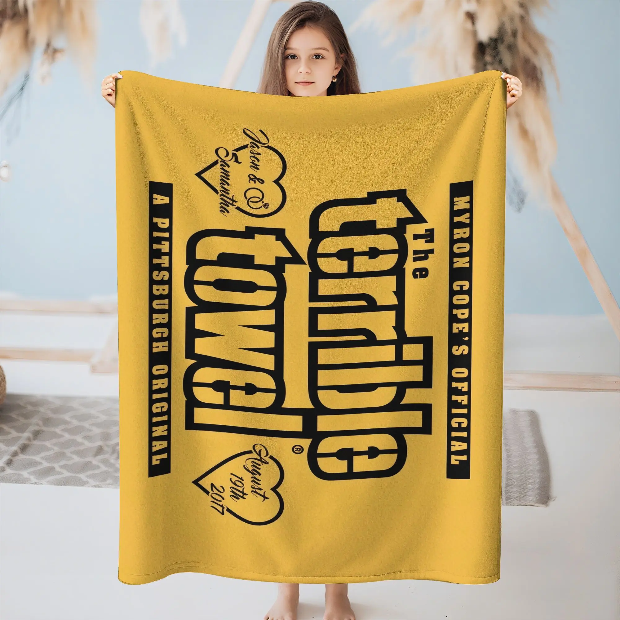Myron Cope'S Official Terrible Towel Blanket Ultra-Soft Flannel All-Season Iconic Design Multipurpose Home Travel Gifts