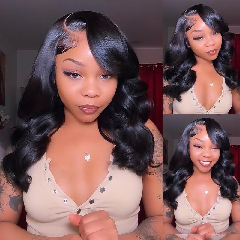 West Kiss 250% Density Right Side Part Glueless LayerCut Wig 6x8 Lace Closure Wig Body Wave Pre Cut Pre Bleached Ready Go Wigs