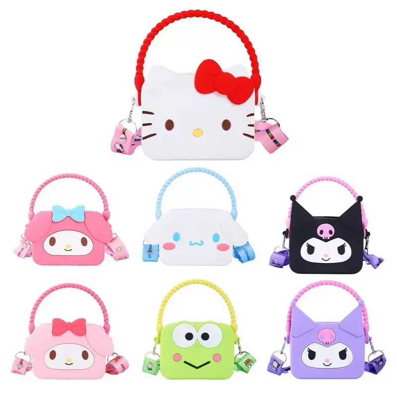 Sanrio Cartoon Characters Mini Crossbody Coin Purse - Cute Portable Party Bag for Everyday Use