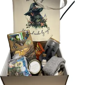 Audible - Seasonal Blind Date with a Book Deluxe Box for Audible Members Box Handpicked Holiday Book Bundle Curated Christmas Gift for Reader Bookish Present with Tumbler and Tote Set
