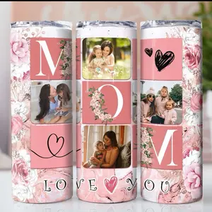 Personalized Skinny tumbler for Mom. Drinkware