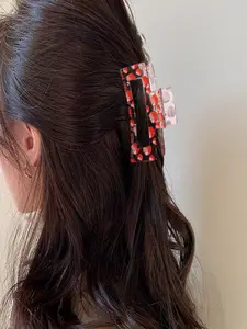 2pcs / Fresh fruit printed clear hair claw clips with delicate patterns, firm grip and non-slip design. Multiple styles available, perfect for sweet spring and summer looks. Super Cute Clips