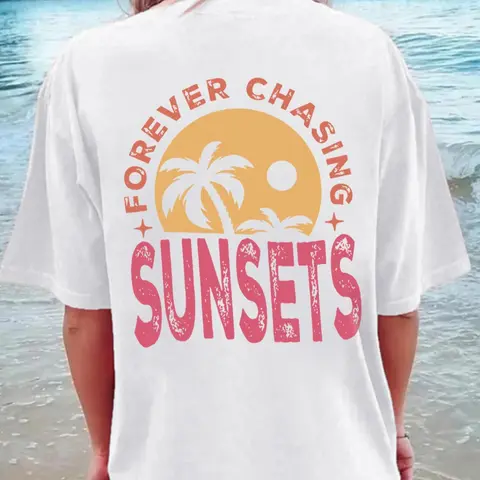 Women's Letter & Heart Print Round Neck Tee, Casual Short Sleeve Loose Baggy T-Shirt for All Seasons, Ladies Sleepwear for Beach Vacation Summer