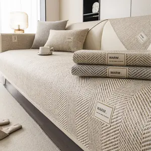 Modern Chenille Sofa Cover, Sofa Slipcover, Design, Pet-Friendly Non-Slip Furniture Protector for Armchairs to Sectional Sofas