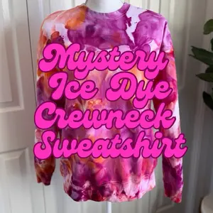 MYSTERY Ice Dye Crewneck Sweatshirt Pullover